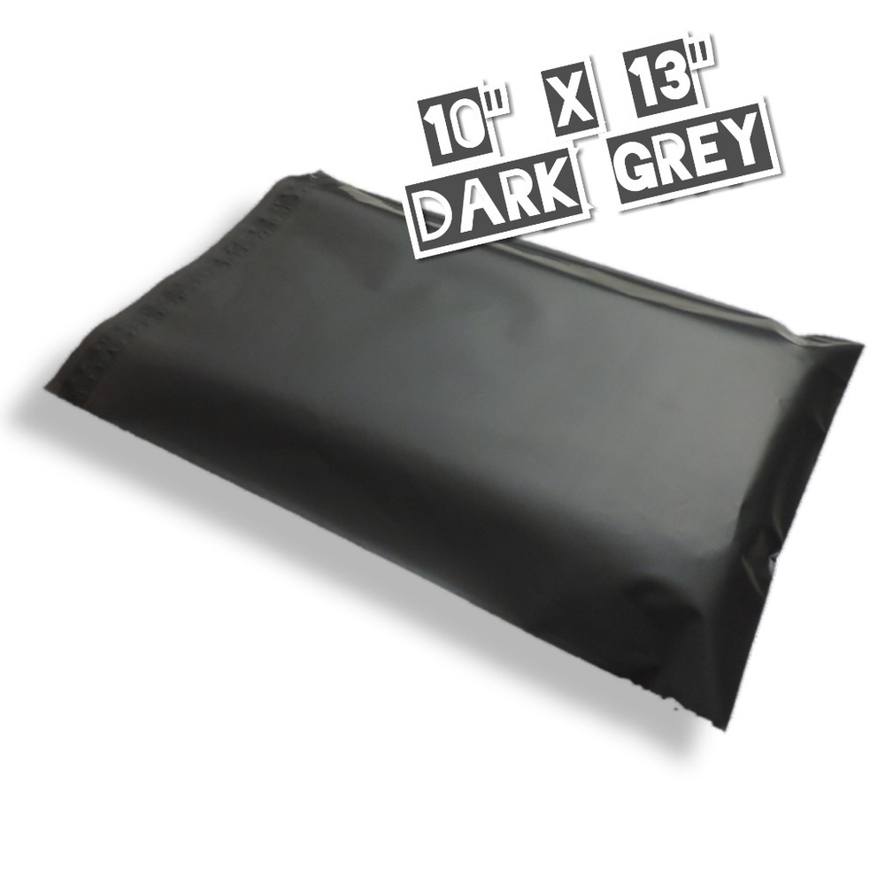 50 Dark Grey Poly Mailers 10x13 - Picture 2 of 3